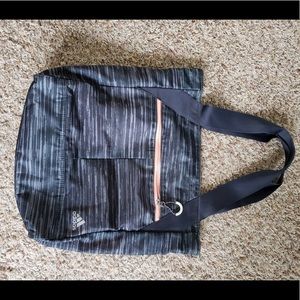 Adidas gray and peach tote/shoulder bag